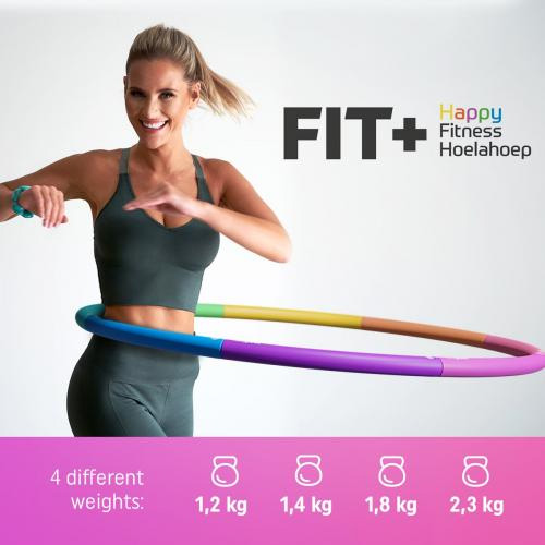 Reguliuojamas lankas 3in1 Fit+ Happy™ fitness Hula hoop