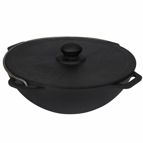 Totoriškas ketaus kazanas su dangčiu Brizoll 12l