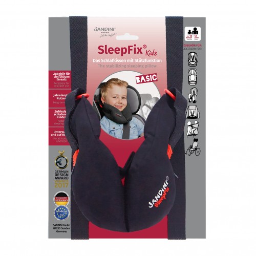 Ceļojuma spilvens SleepFix® Kids BASIC, melns