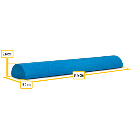 Pusinis masažinis volelis Body-Solid Half Round Foam Roller