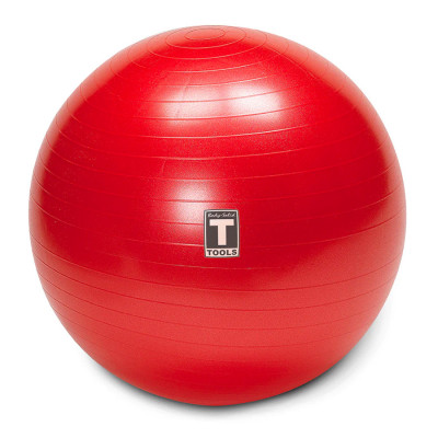 Gimnastikos kamuolys BODYSOLID Antiburst Gymball 65cm Raudona