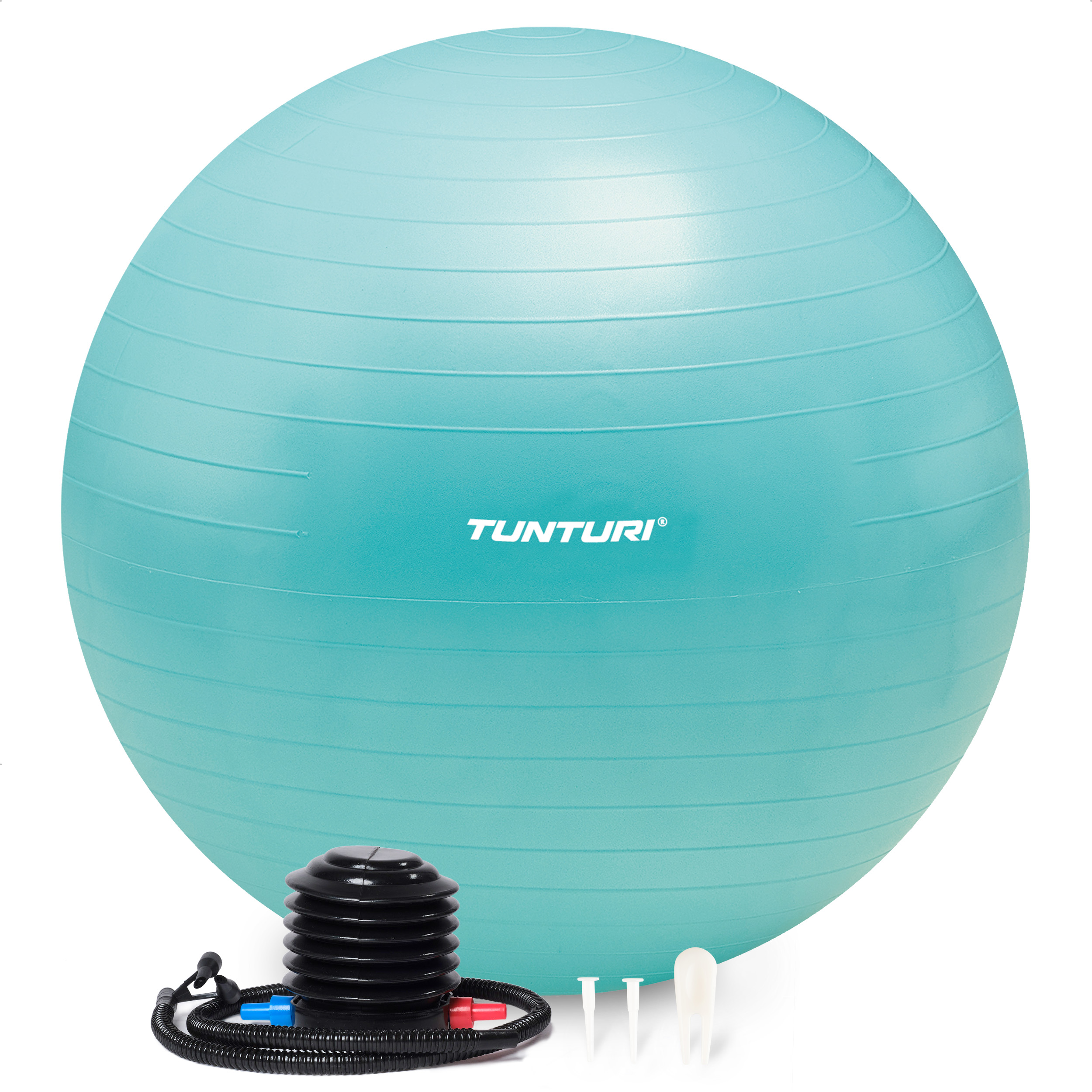 Gimnastikos kamuolys Tunturi Gymball 65–75 cm, Turquoise, Anti Burst