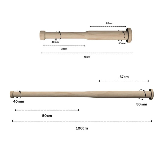 Sportbay Mace Ball lazda 48 arba 100 cm