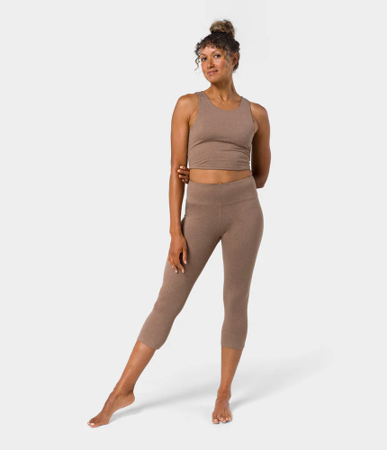 Manduka Dhara Capri Legging Lions Mane Heather