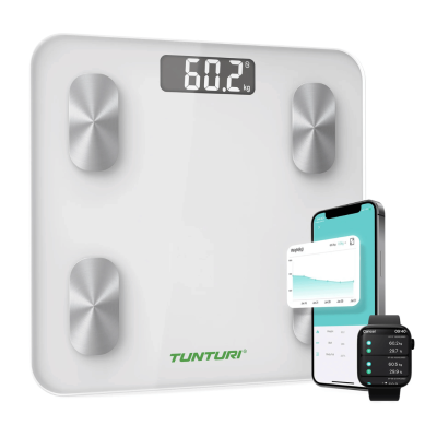 Svarstyklės TUNTURI SC30 SMART SCALE WITH APP