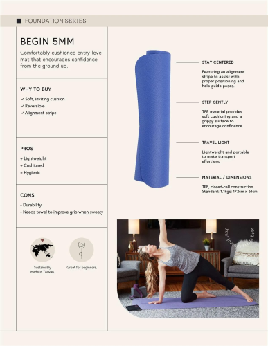 Jogos kilimėlis MANDUKA Begin Yoga Mat (5 mm)