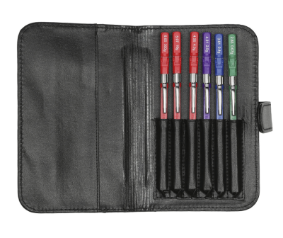 Daugkartinių monofilamentų rinkinys (6 vnt.) Baseline fold-top monofilament, foot set of 6 with case 