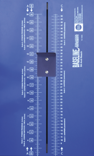 Lankstumo įvertinimo dėžė Baseline sit-and-reach box