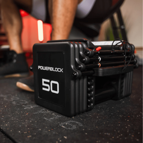 Reguliuojamo svorio svarmenys (18-27 kg) Powerblock PRO 100 Expandable Set 2 Pair