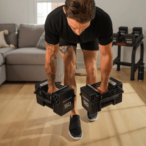 Reguliuojamo svorio svarmenys (18-27 kg) Powerblock PRO 100 Expandable Set 2 Pair