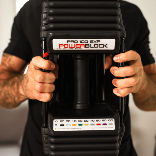 Reguliuojamo svorio svarmenys (18-27 kg) Powerblock PRO 100 Expandable Set 2 Pair