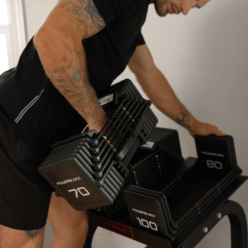 Reguliuojamo svorio svarmenys (36–45 kg) Powerblock PRO 100 Expandable Set 4 Pair