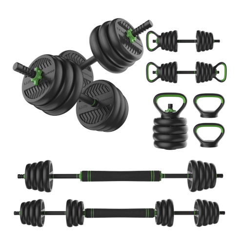 Svarmenų rinkinys TUNTURI Vinyl Barbell & Dumbbell set (20 / 28 kg)