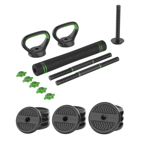 Svarmenų rinkinys TUNTURI Vinyl Barbell & Dumbbell set (20 / 28 kg)