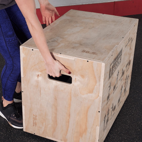 Medinė platforma BODYSOLID 3 in 1 Wooden Plyo Box 51/61/76 cm