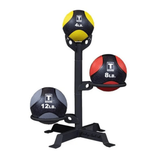 Medicininių kamuolių stovas BODYSOLID Medicine Ball Rack - 4 Balls
