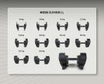 Reguliuojamo svorio svarmuo MX Select MX55 Dumbbells 4,5–24,9 kg CH