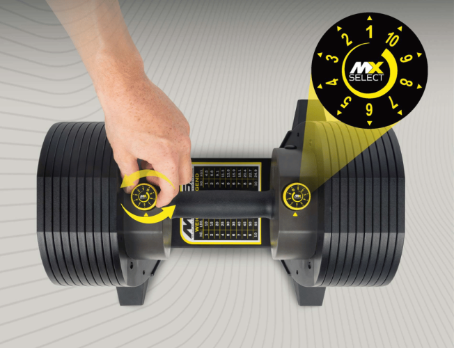 Reguliuojamo svorio svarmuo MX Select MX55 Dumbbells 4,5–24,9 kg CH