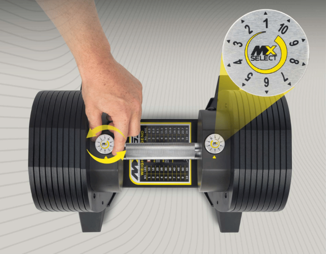 Reguliuojamo svorio svarmuo MX Select MX55 Dumbbells 4,5–24,9 kg KH