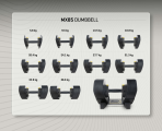 Reguliuojamo svorio svarmuo MX Select MX85 Dumbbells 5,6–38,6 kg CH