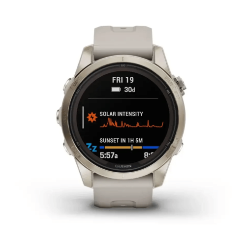 Laikrodis GARMIN Fenix 7S Pro Sapphire Solar, kreminis