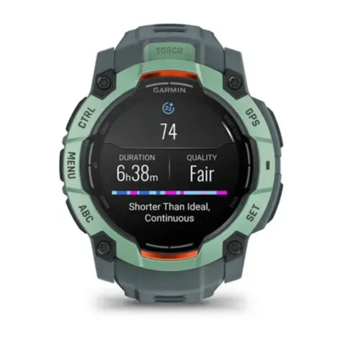 Laikrodis GARMIN Instinct 3, 50 mm, AMOLED, pilkas ir žalias
