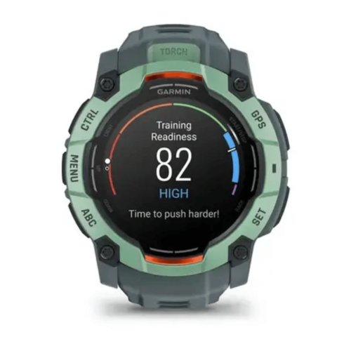 Laikrodis GARMIN Instinct 3, 50 mm, AMOLED, pilkas ir žalias