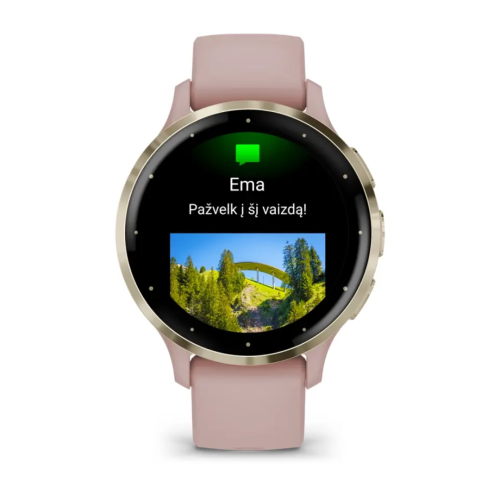 Laikrodis GARMIN Venu 3S, pilkai rausvos spalvos