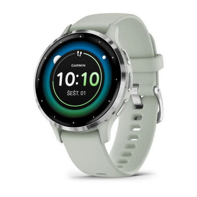 Laikrodis GARMIN Venu 3S, žaliai pilkos spalvos