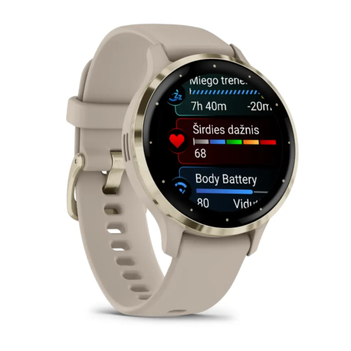 Laikrodis GARMIN Venu 3S, šviesaus aukso spalvos
