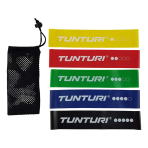 Elastinių pasipriešinimo juostų rinkinys TUNTURI Mini Resistance Band Set, 5 vnt.