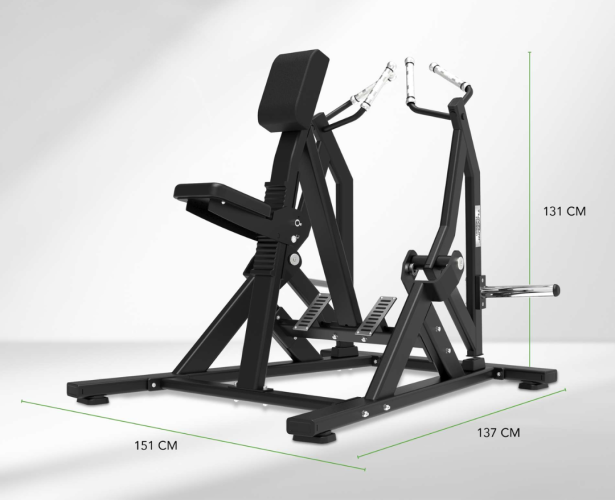 Staklės TUNTURI Platinum Seated Row Plate loaded V-series