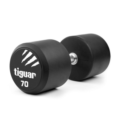 Profesionalus PU svarmuo / hantelis TIGUAR 1–70 kg (Svoris: 70 kg)
