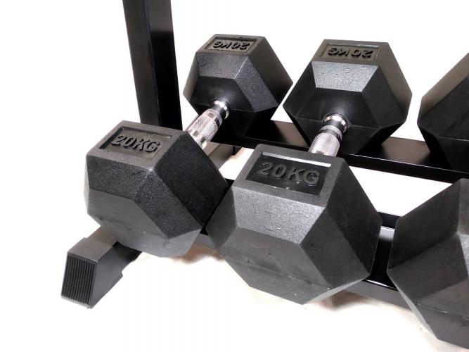 Šešiakampių hantelių rinkinys STRONGMAN (2x12,5-35kg)