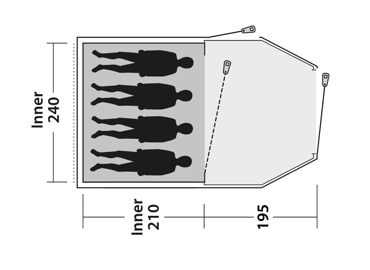 Palapinė Outwell Tent Earth 4 Plus