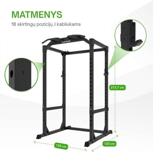 Jėgos stovas TUNTURI PR60 Power Rack (1/2)