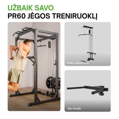 Jėgos stovas TUNTURI PR60 Power Rack (1/2)