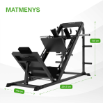 Kojų presas TUNTURI LP60 Leg Press / Hack Squat (1/4)