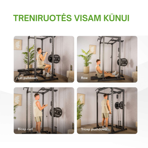 Priedas traukai TUNTURI PR60 Power Rack - Pulley Attachment (1/2)