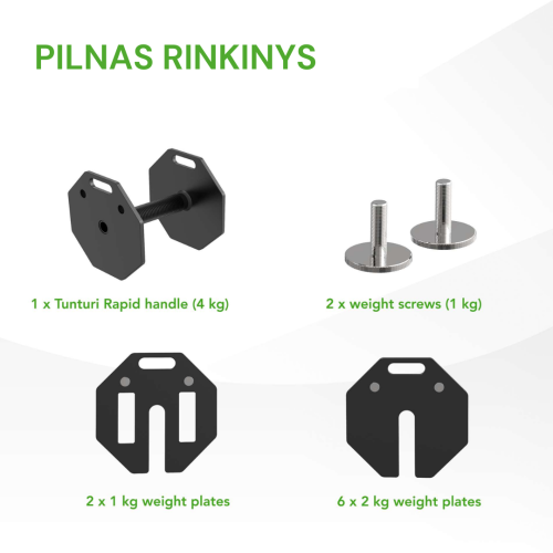 Reguliuojamo svorio svarmuo / hantelis Tunturi Rapid Adjustable Dumbbell 20 kg