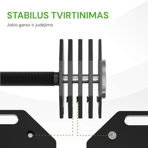 Reguliuojamo svorio svarmuo / hantelis Tunturi Rapid Adjustable Dumbbell 53 kg