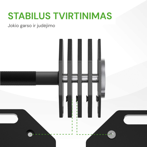 Reguliuojamo svorio štanga Tunturi Rapid Adjustable Barbell 35 kg