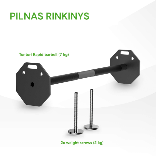 Reguliuojamo svorio štanga Tunturi Rapid Adjustable Barbell 11 kg