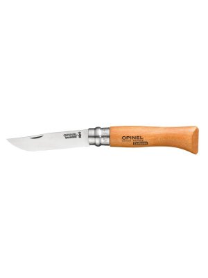 Opinel Nr.8 žvejybinis plieninis peilis su bukų rankena