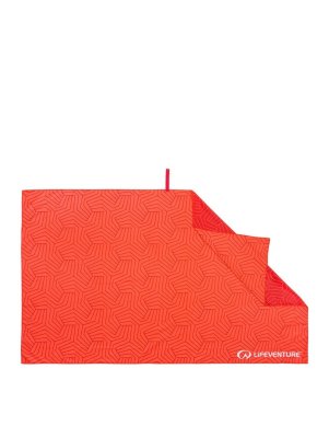 Keliautojų rankšluostis Lifeventure Soft Fibre Recycled Geometric Coral