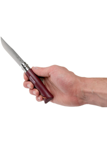 Peilis Opinel Trekking Nr.8 su nerūdijančio plieno ašmenimis ir ruda rankena