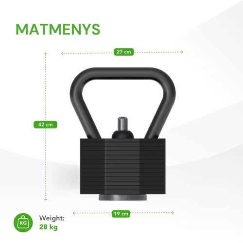 Reguliuojamo svorio svarstis Tunturi Rapid Adjustable Kettlebell Handle 28 kg