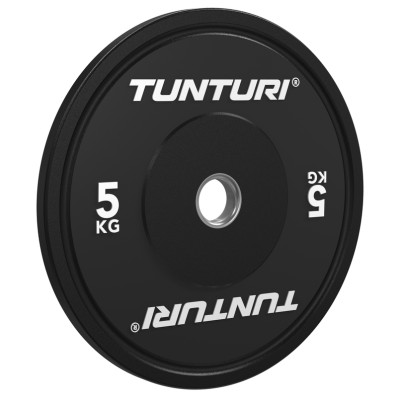 Svarmenys TUNTURI Platinum Bumper Plate Black (5–25 kg) (Svoris: 5 kg)