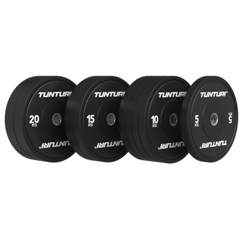 Svarmenų rinkinys TUNTURI Platinum Bumper Plate Black, 120 kg