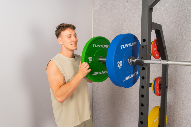 Svarmenų rinkinys TUNTURI Platinum Bumper Plate Colour, 120 kg